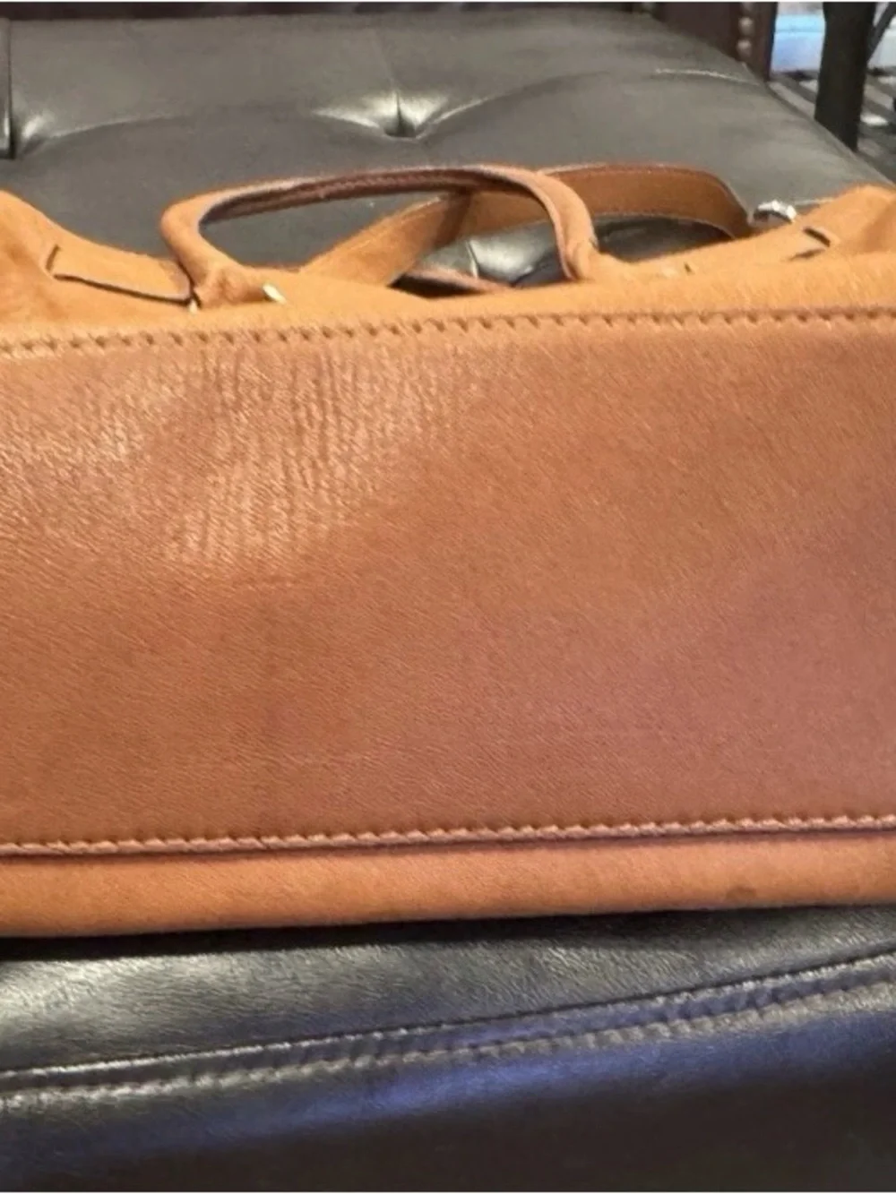 Michael Kors Hamilton Handbag Tote Shopper MK Saffiano Leather Large Brown Purse